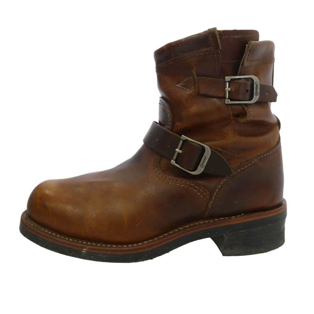 Chippewa チペワ 1901M12 黒タグ 復刻 ENGINEER BOOTS 7インチ エンジニアブーツ ブラウン系 25.5cm【中古】