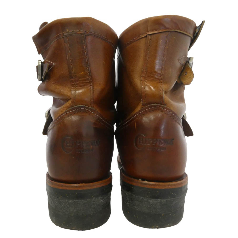 Chippewa チペワ 1901M12 黒タグ 復刻 ENGINEER BOOTS 7インチ エンジニアブーツ ブラウン系 25.5cm【中古】