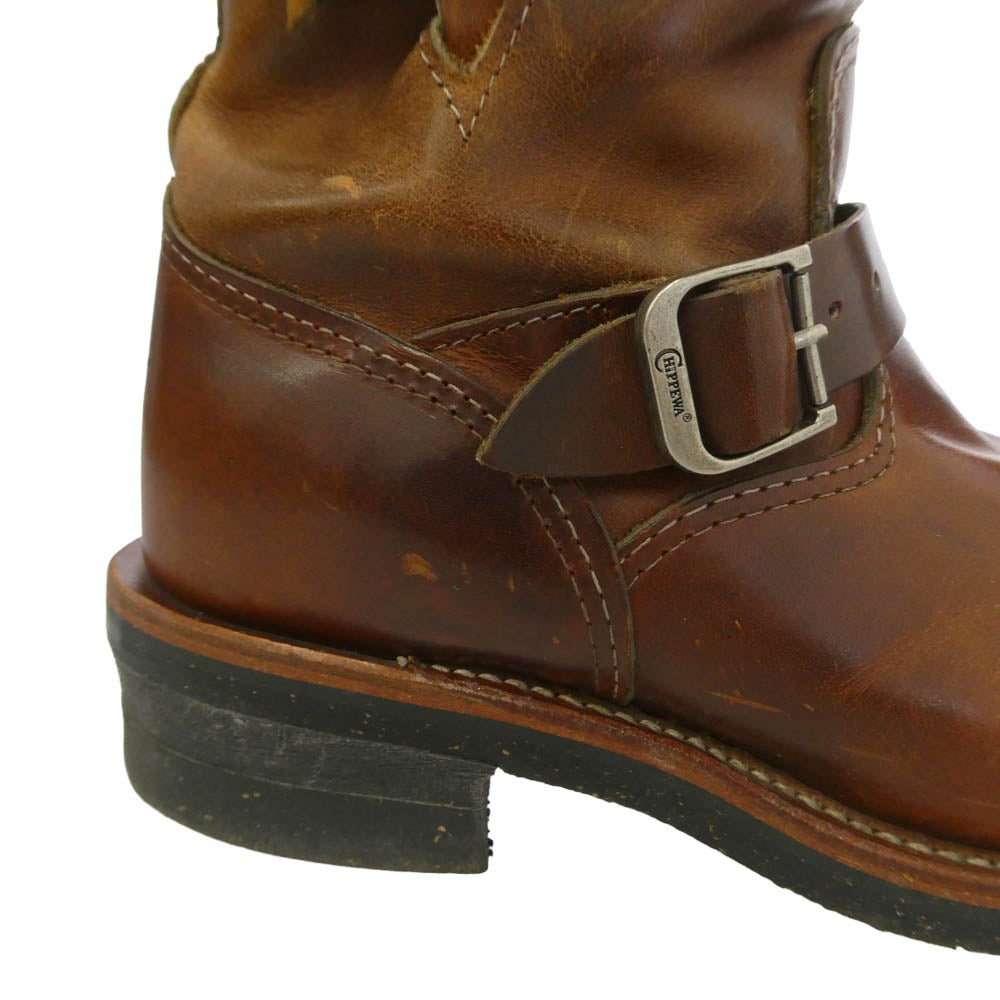 Chippewa チペワ 1901M12 黒タグ 復刻 ENGINEER BOOTS 7インチ エンジニアブーツ ブラウン系 25.5cm【中古】