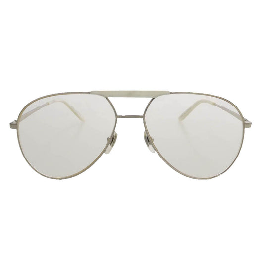 GUCCI グッチ GG0242S ティアドロップ アビエーター メガネ 眼鏡 アイウェア シルバー系 ホワイト系 59□15-145【中古】