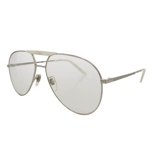 GUCCI グッチ GG0242S ティアドロップ アビエーター メガネ 眼鏡 アイウェア シルバー系 ホワイト系 59□15-145【中古】