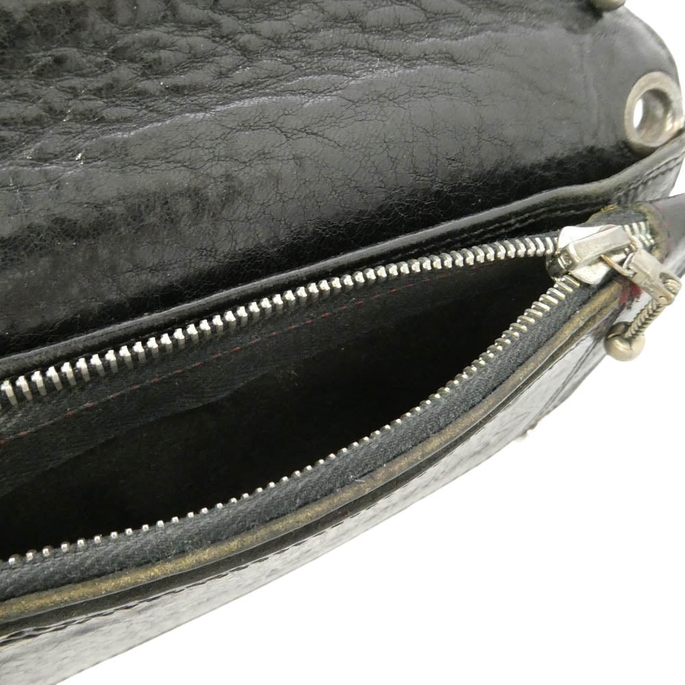 CHROME HEARTS クロムハーツ（原本有） 2ZIP 2ジップ クロスボールボタン レザーウォレット 財布 ブラック系【中古】