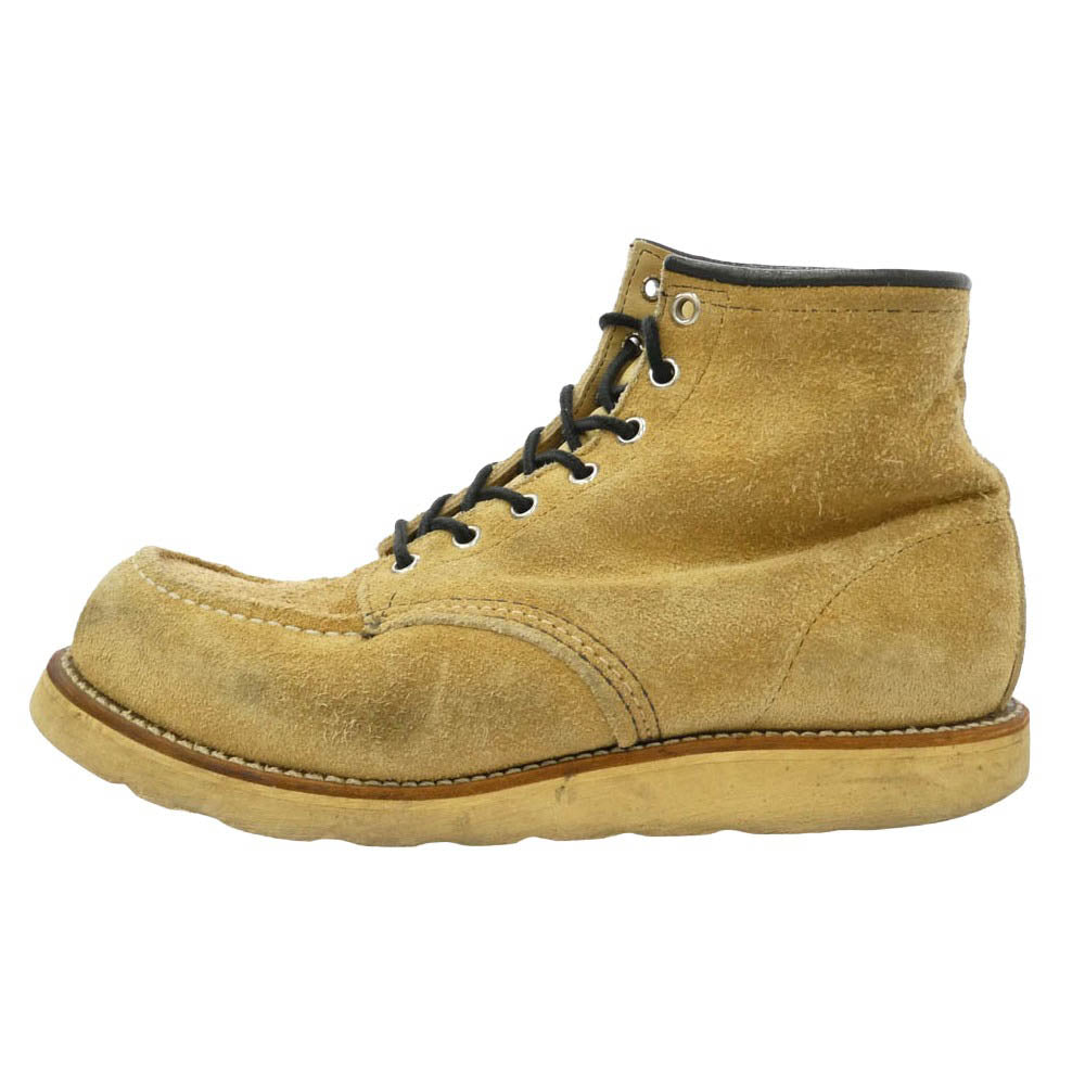 RED WING レッドウィング 8173 刺繍羽根タグ モックトゥ ブーツ ライトブラウン系 実寸26cm程度【中古】
