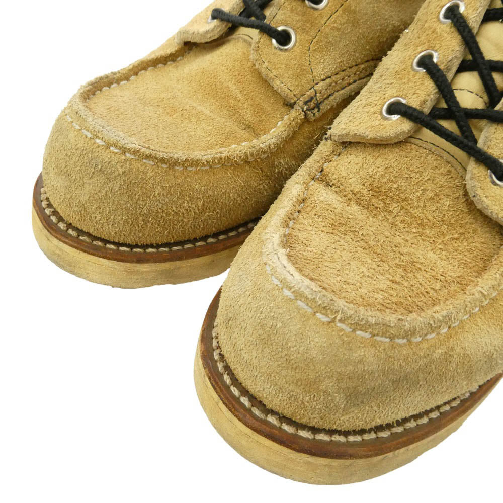 RED WING レッドウィング 8173 刺繍羽根タグ モックトゥ ブーツ ライトブラウン系 実寸26cm程度【中古】
