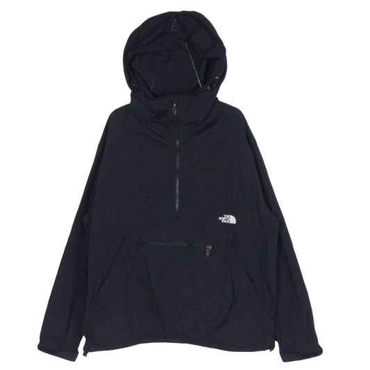 THE NORTH FACE ノースフェイス NP22333 Compact Anorak コンパクト アノラック ハーフジップ フーディー ジャケット ブラック系 M【中古】