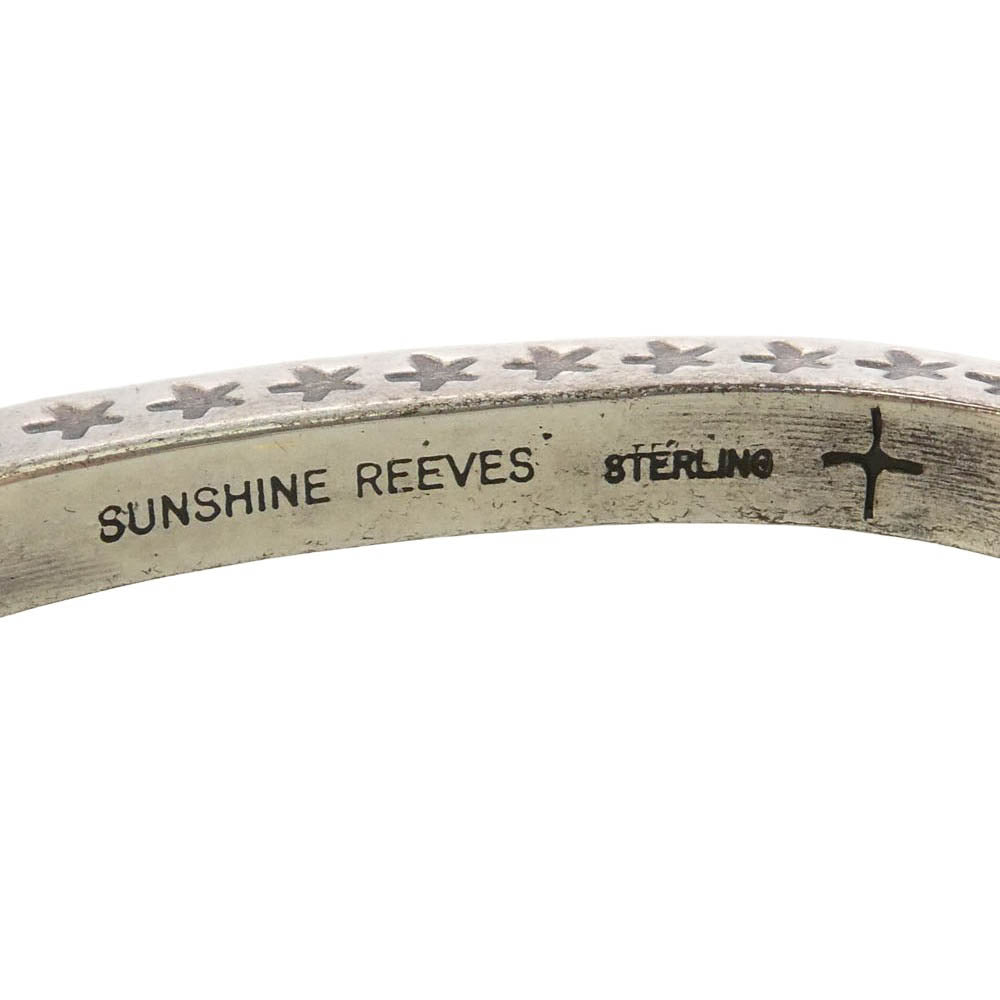 SUNSHINE REEVES サンシャインリーブス ナバホ族 925 2面 星 スター スタンプ スクエア バングル シルバー系【中古】
