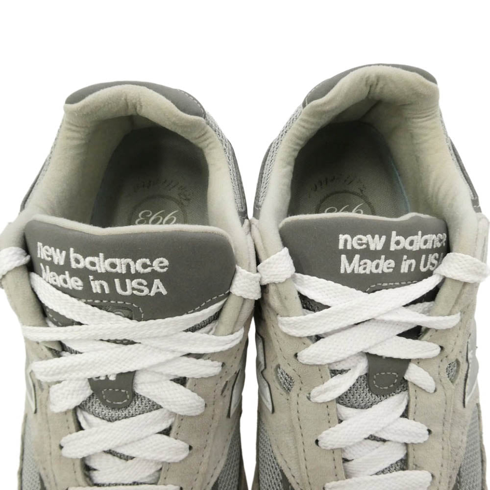 NEW BALANCE ニューバランス MR993GL 993 スエード メッシュ スニーカー グレー系 シルバー系 27cm【中古】