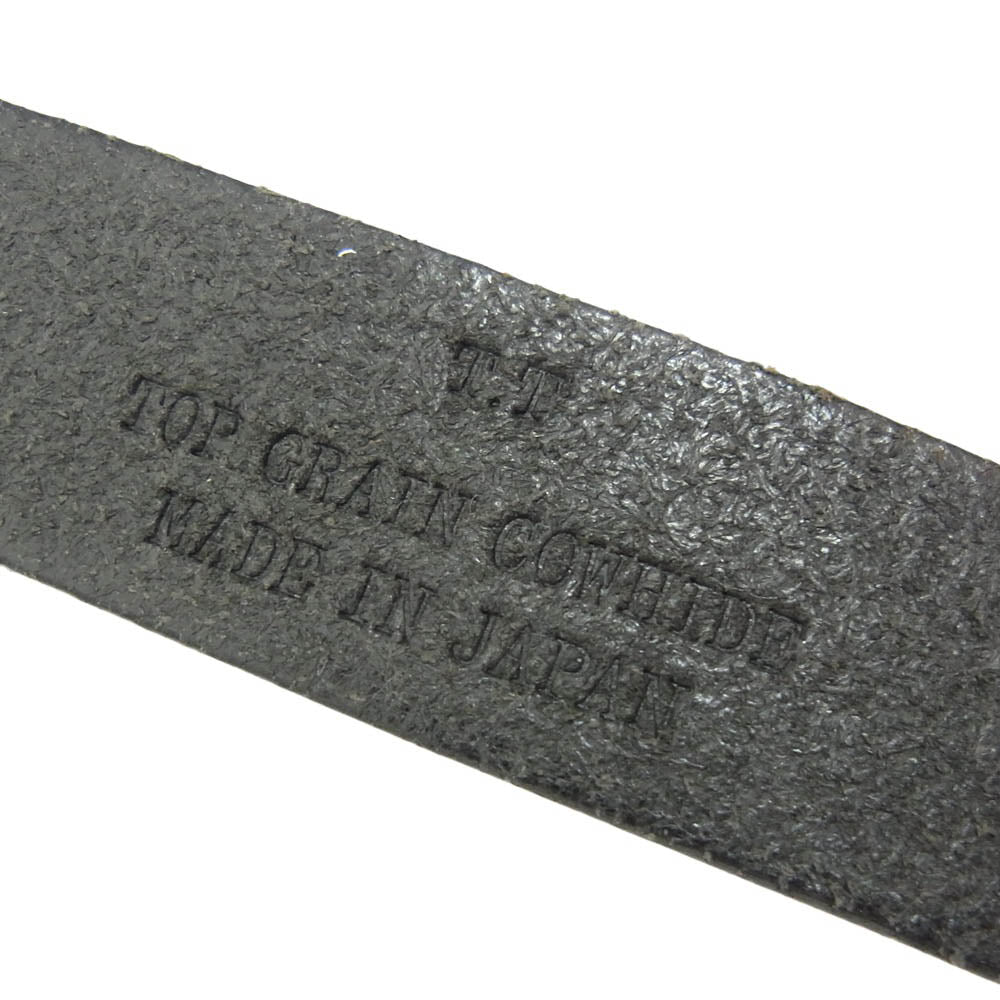 タイガタカハシ T.T LOT.003 HICKOK BELT ヒコック カウハイド レザー ベルト ブラック系【中古】