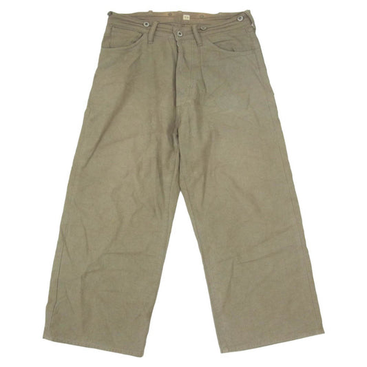 タイガタカハシ T.T LOT.209 BUCKLE-BACKED TROUSERS バックルバックワイド トラウザー パンツ ブラウン系 32【美品】【中古】