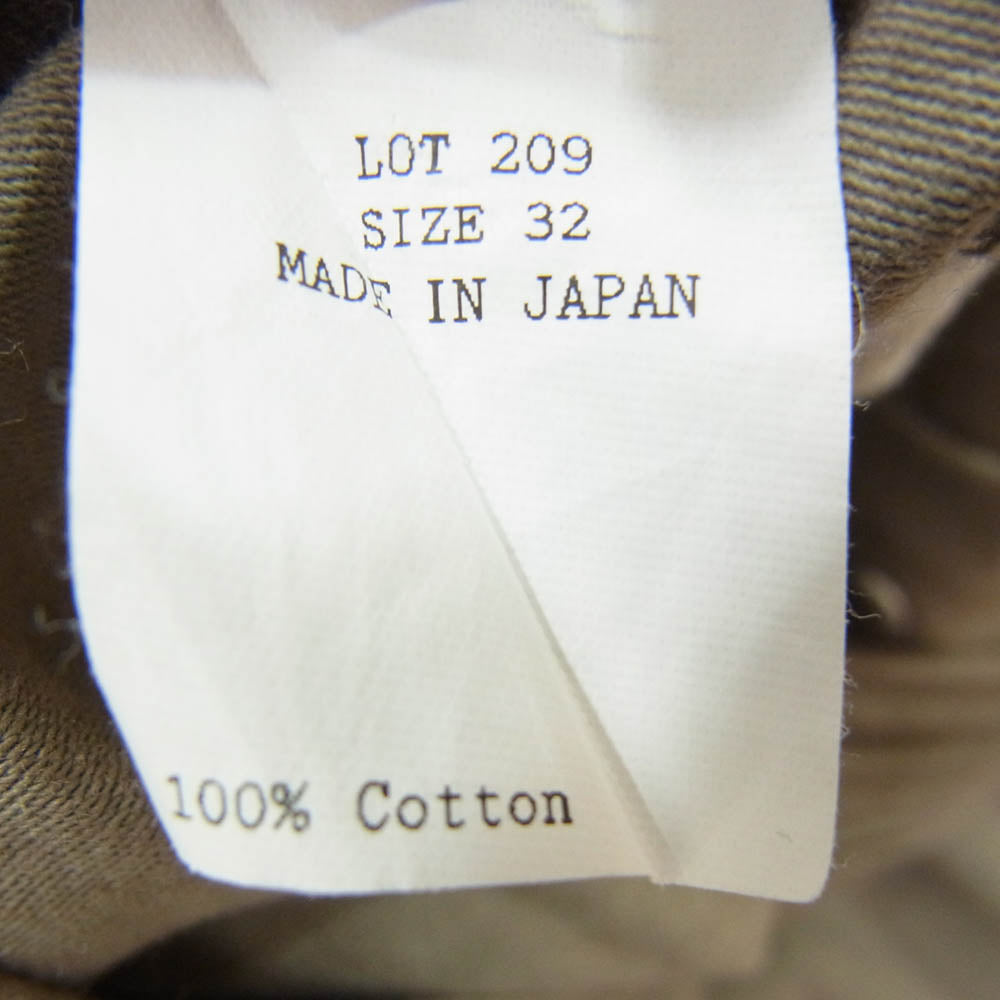 タイガタカハシ T.T LOT.209 BUCKLE-BACKED TROUSERS バックルバックワイド トラウザー パンツ ブラウン系 32【美品】【中古】