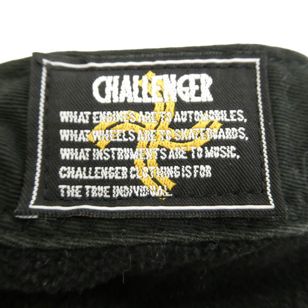 CHALLENGER チャレンジャー BAR LOGO FLEECE CAP ロゴ フリース キャップ ブラック系【中古】