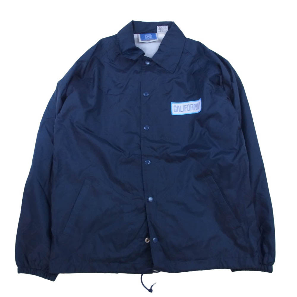 カリフォークス ロゴ ワッペン ナイロン コーチ ジャケット ネイビー系 M【中古】