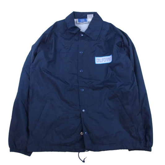カリフォークス ロゴ ワッペン ナイロン コーチ ジャケット ネイビー系 M【中古】