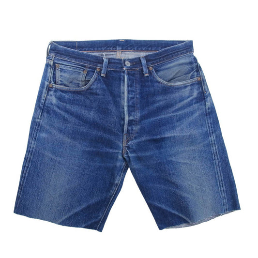 Levi's リーバイス LVC 501XX 55501 BIGE カットオフ デニム ハーフ パンツ インディゴブルー系 W34L36【中古】