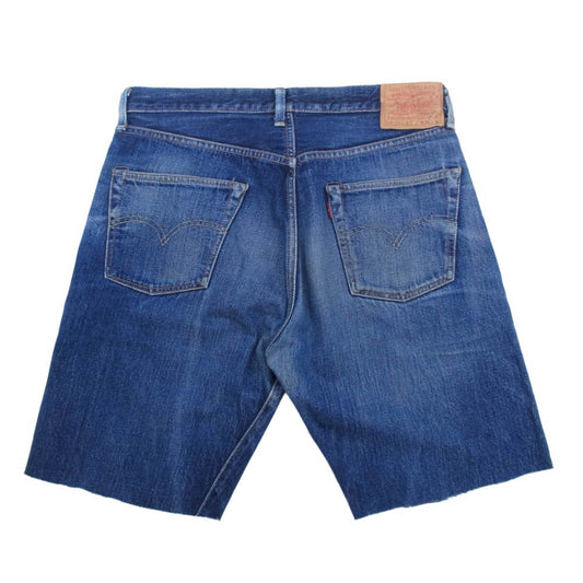 Levi's リーバイス LVC 501XX 55501 BIGE カットオフ デニム ハーフ パンツ インディゴブルー系 W34L36【中古】