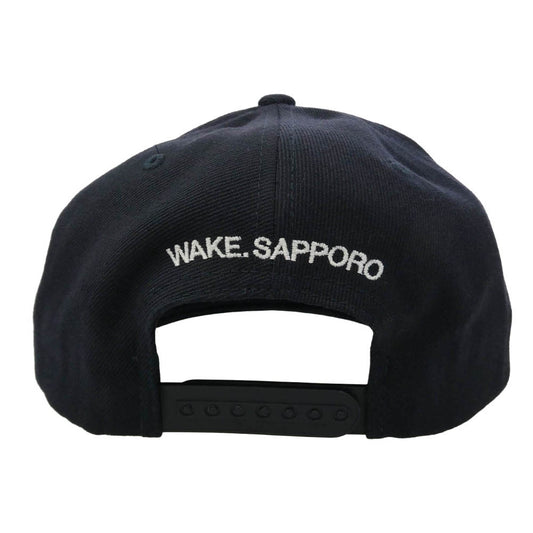 オルウェイズ WAKE SAPPORO ロゴ 刺繍 キャップ 帽子 ダークネイビー系【中古】