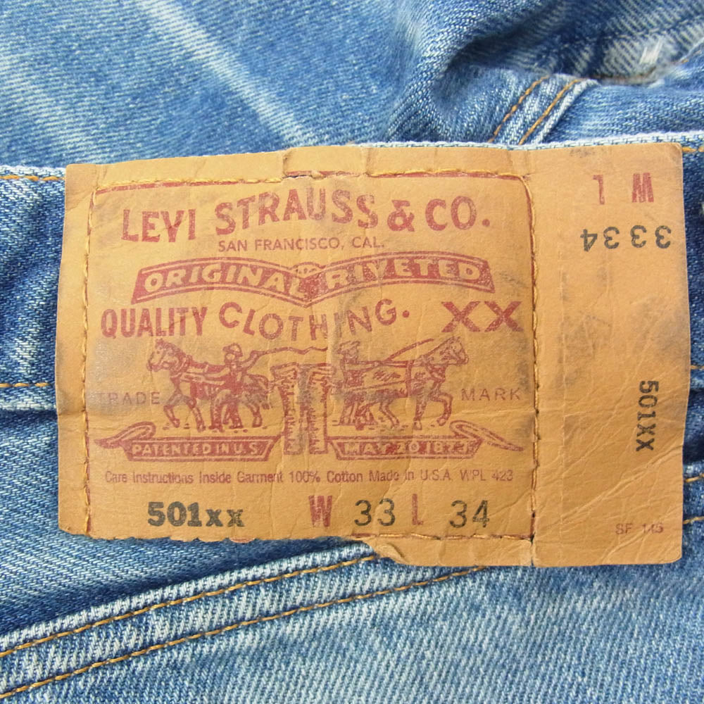 Levi's リーバイス USA製 00s ボタン裏 553 スモールe 501XX デニム パンツ インディゴブルー系 33【中古】