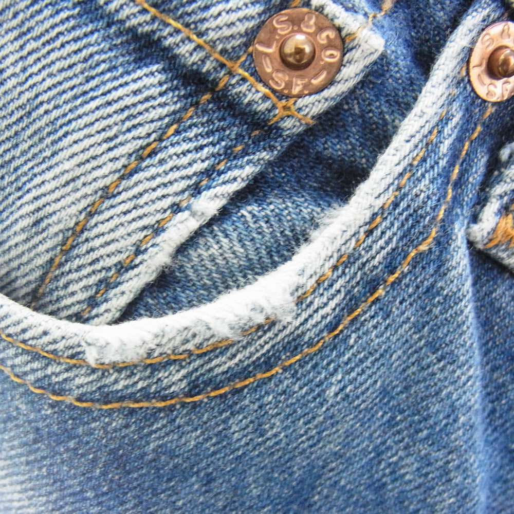 Levi's リーバイス USA製 00s ボタン裏 553 スモールe 501XX デニム パンツ インディゴブルー系 33【中古】
