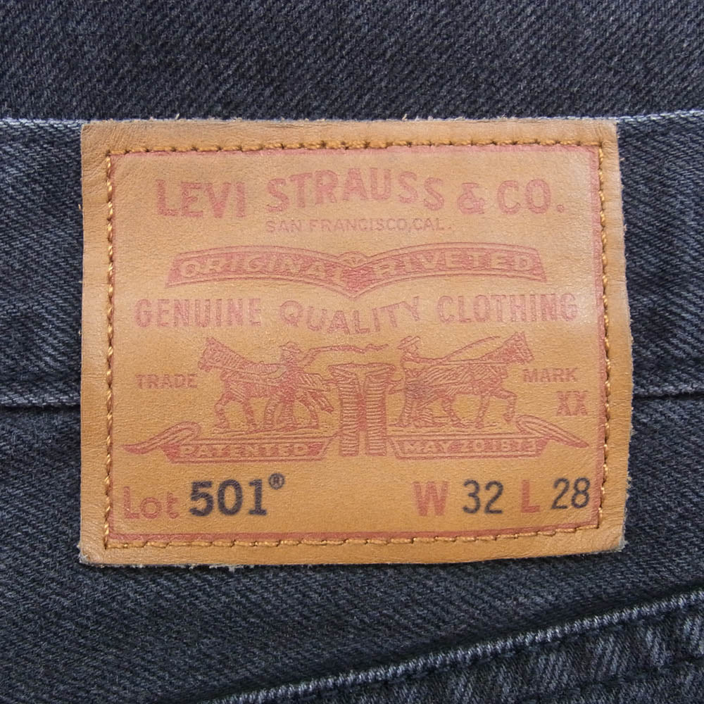 Levi's リーバイス EDIFICE エディフィス A6738-0000 EDIFICE別注 エディフィス 501 ブラック デニムパンツ ブラック系 W32L28【中古】