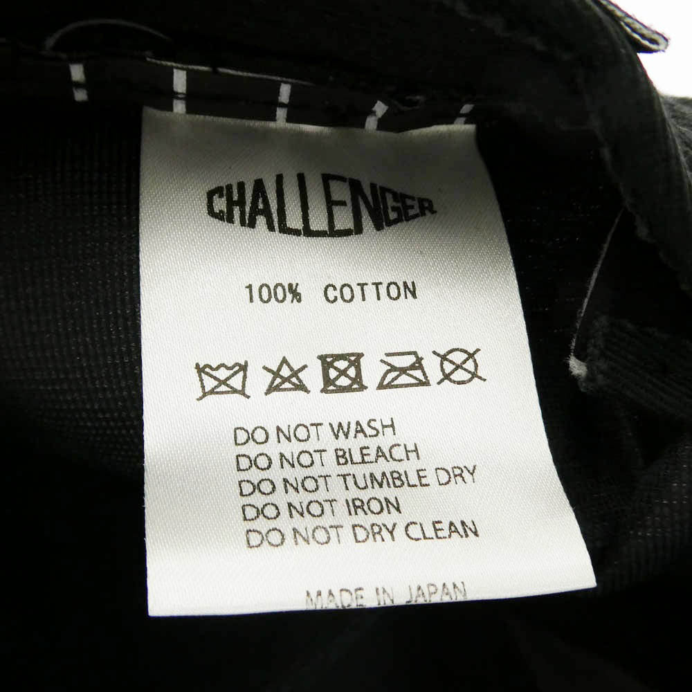 CHALLENGER チャレンジャー RECORDS ベースボール キャップ 日本製 グレー系 ブラック系【中古】