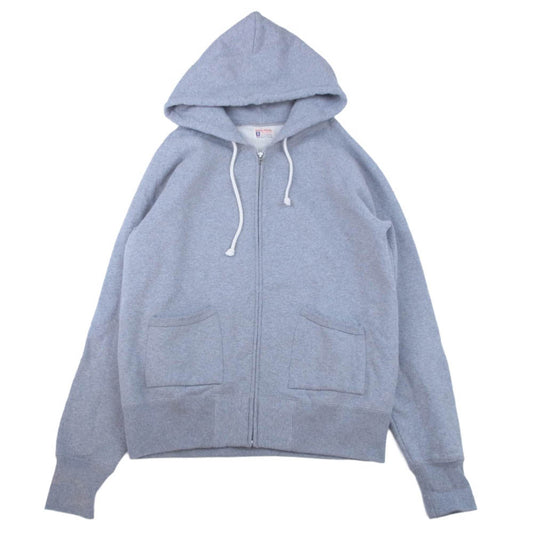 The REAL McCOY'S ザリアルマッコイズ BALL PARK F/Z HOODED SWEATSHIRT ジップ アップ スウェットシャツ パーカー グレー系 XL【中古】