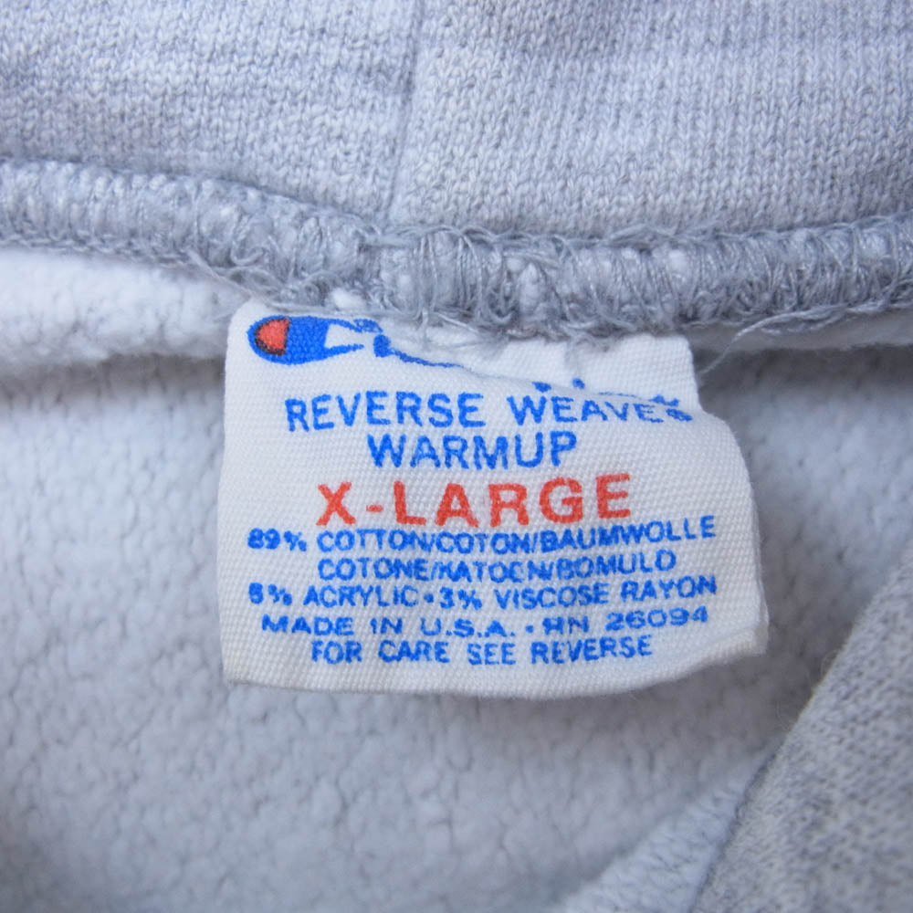 Champion チャンピオン USA製 80s REVERSE WEAVE リバースウィーブ トリコタグ パーカー グレー系 XL【中古】