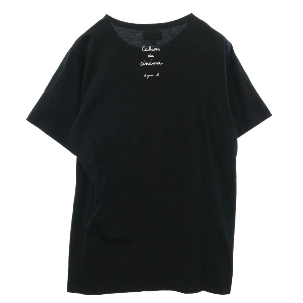 agnes b. アニエスベー Cahiers du Cinema フォトプリント 半袖 Tシャツ ブラック系 1【中古】