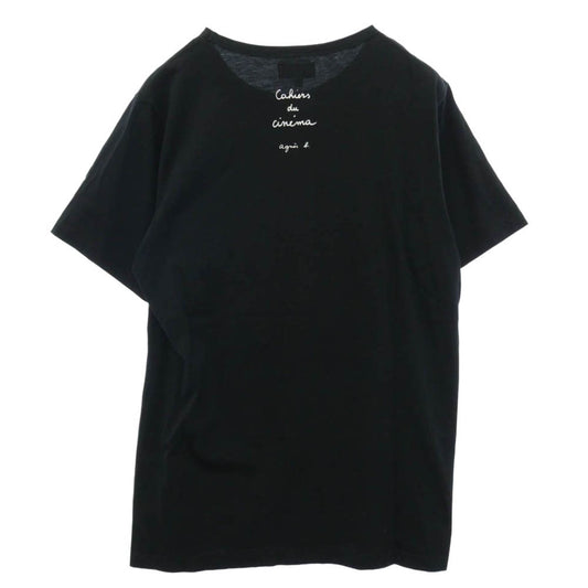 agnes b. アニエスベー Cahiers du Cinema フォトプリント 半袖 Tシャツ ブラック系 1【中古】