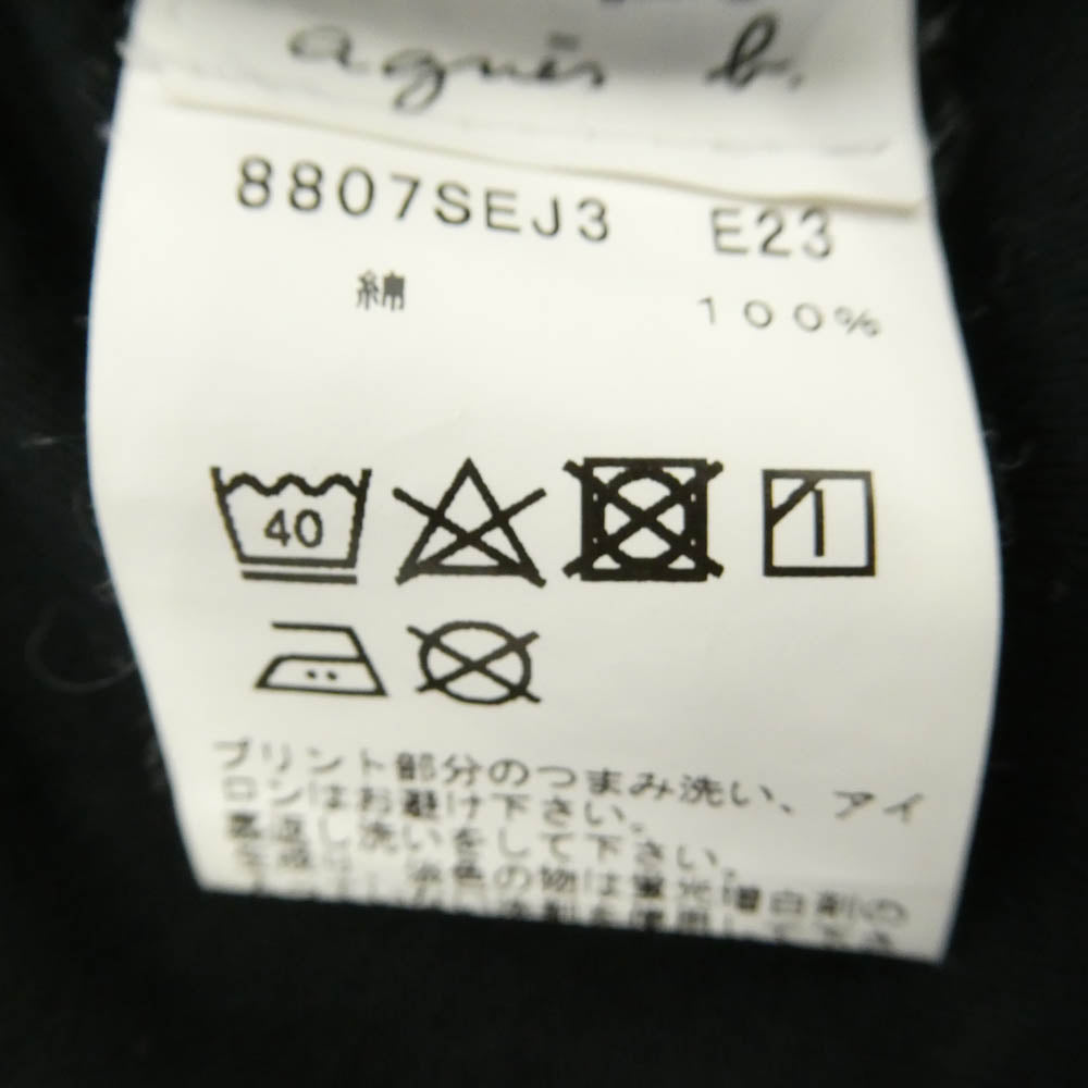agnes b. アニエスベー Cahiers du Cinema フォトプリント 半袖 Tシャツ ブラック系 1【中古】
