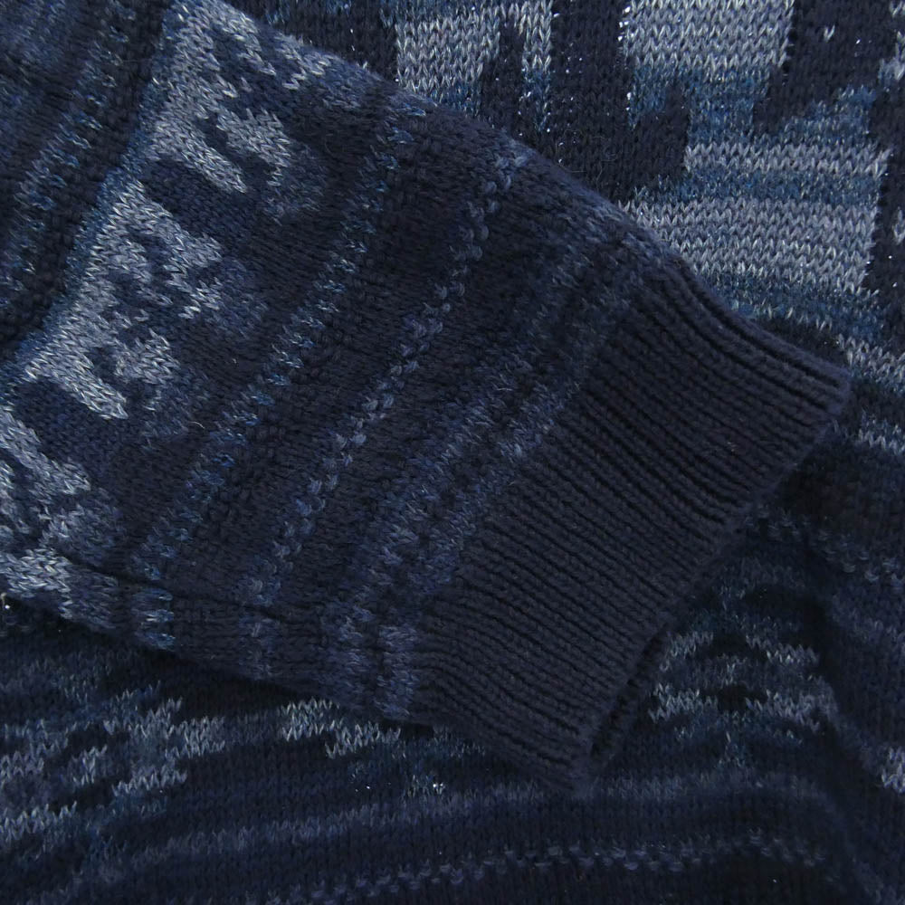 新品未使用タグ付き 最高傑作 RRL INDIGO ネイティブ柄 ニット ガウン POLO RALPH LAUREN ポロ・ラルフローレン インディゴ ネイティブ柄 総