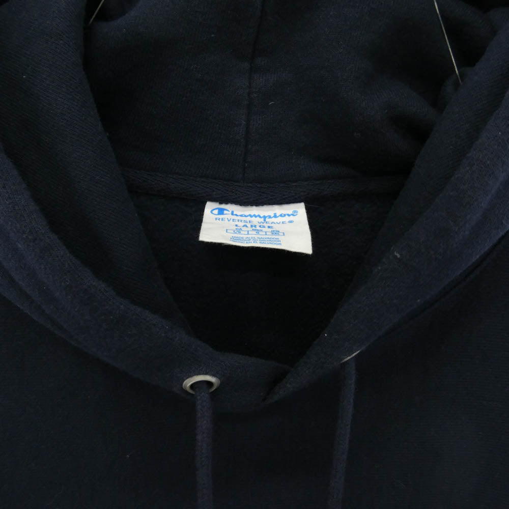Champion チャンピオン CS3051 Reverse Weave USNA Hoodie Sweatshirt リバースウィーブ フーディー プルオーバー パーカー ネイビー系 XXL【中古】