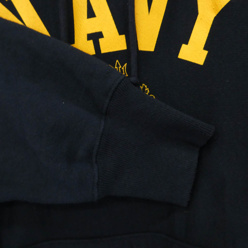 Champion チャンピオン CS3051 Reverse Weave USNA Hoodie Sweatshirt リバースウィーブ フーディー プルオーバー パーカー ネイビー系 XXL【中古】