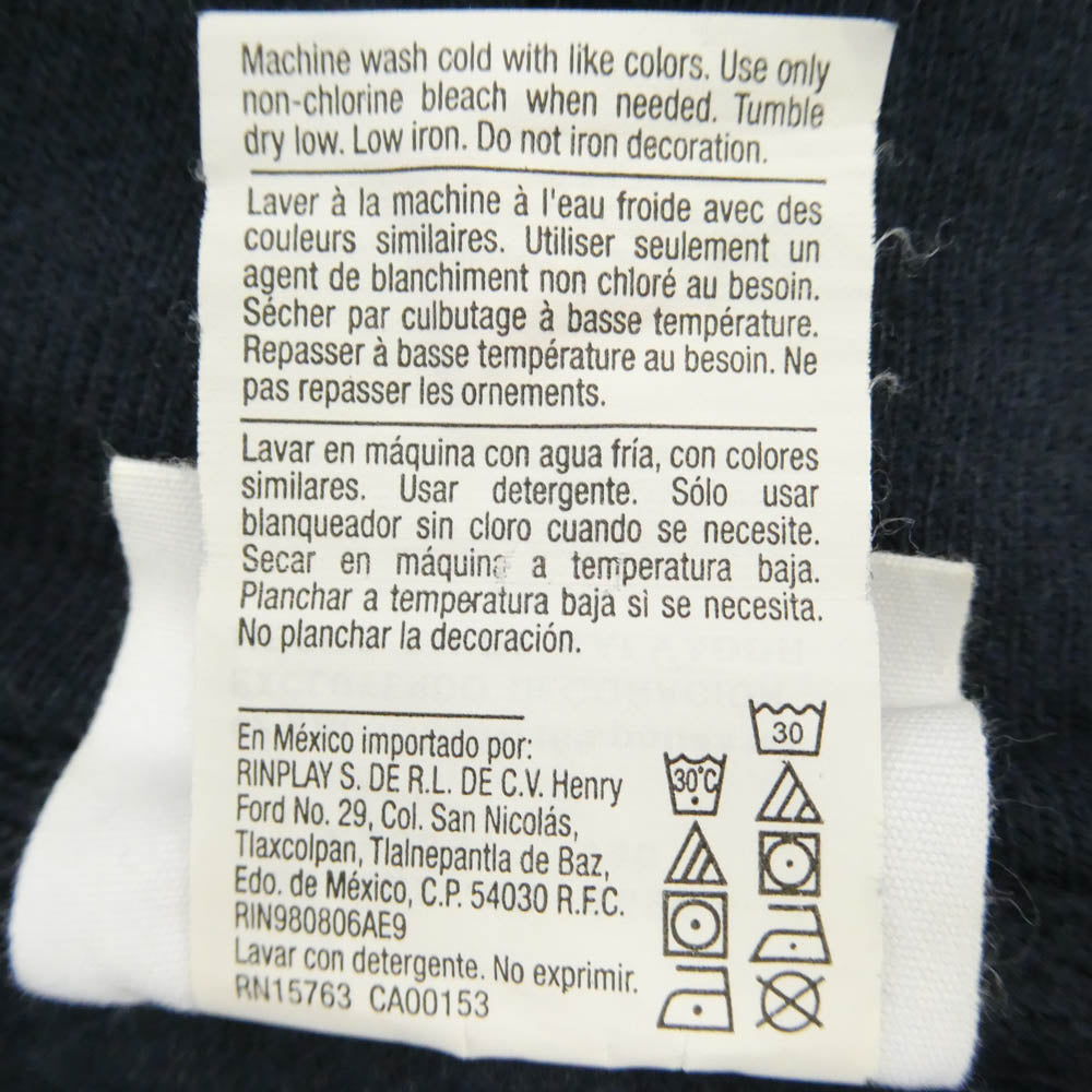 Champion チャンピオン CS3051 Reverse Weave USNA Hoodie Sweatshirt リバースウィーブ フーディー プルオーバー パーカー ネイビー系 XXL【中古】