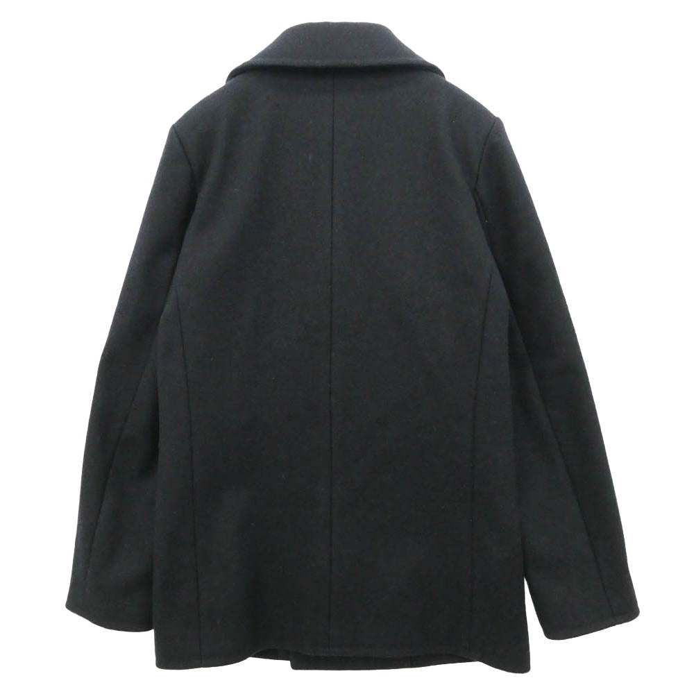 SAINT LAURENT サンローラン 343626 Y980F エディ期 WOOL PEA COAT ウール メルトン ピーコート ネイビー系 48【中古】