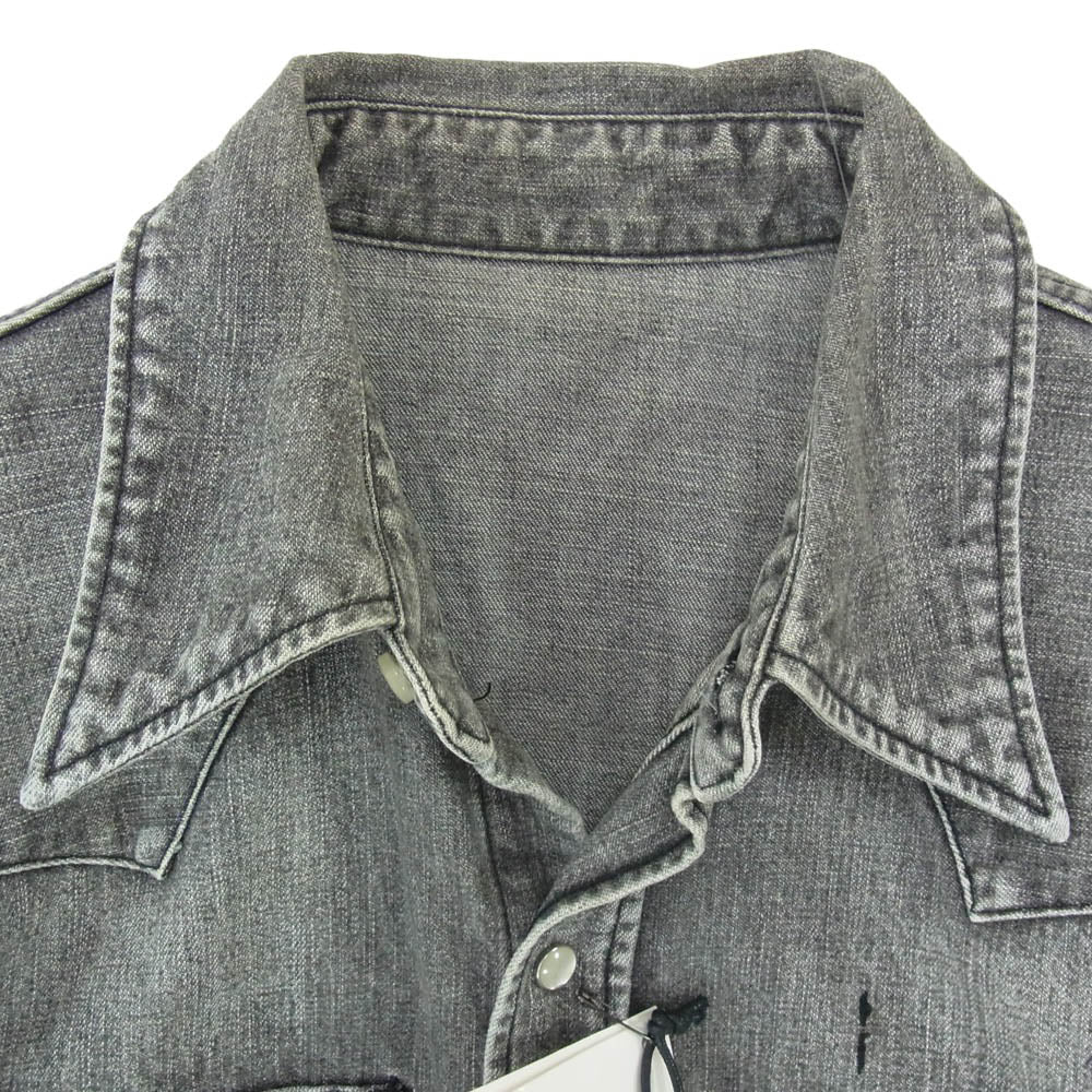 NUMBER(N)INE ナンバーナイン 10AW ウエスタン デニムシャツ グレー系 ブラック系 3【中古】