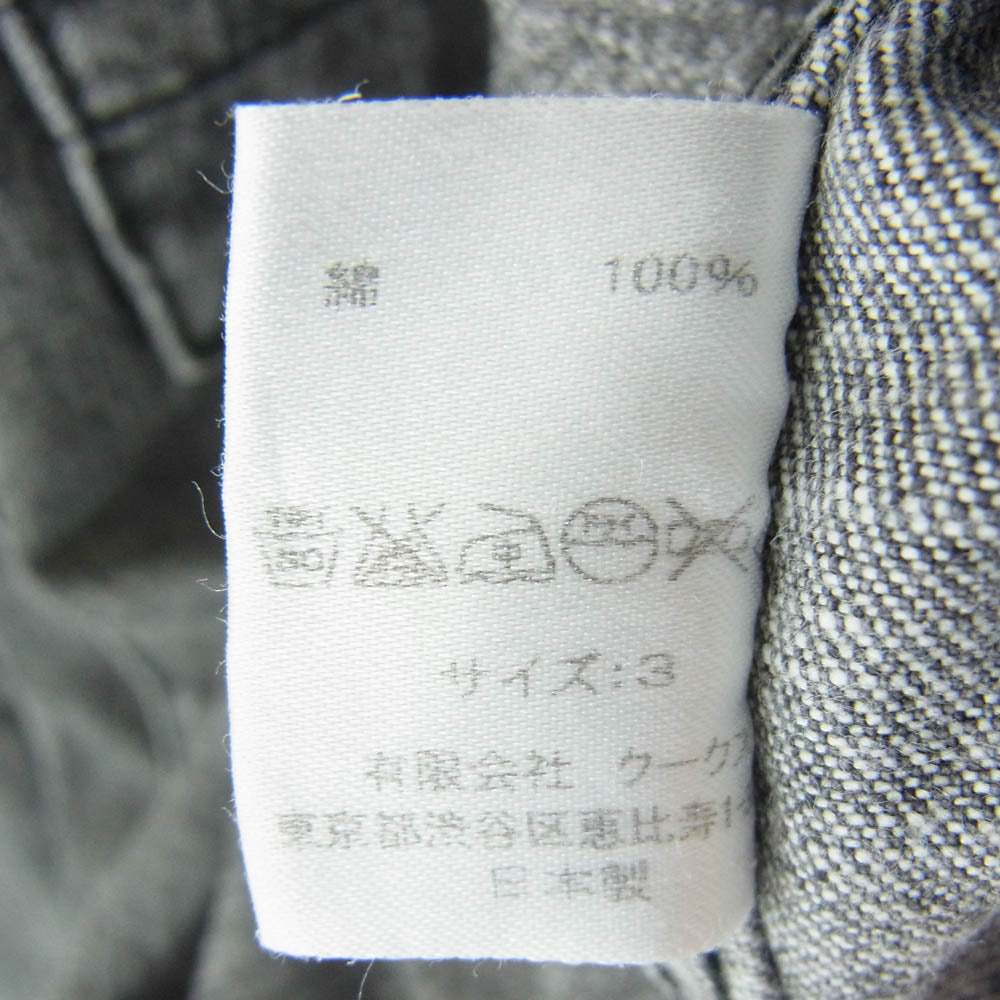 NUMBER(N)INE ナンバーナイン 10AW ウエスタン デニムシャツ グレー系 ブラック系 3【中古】