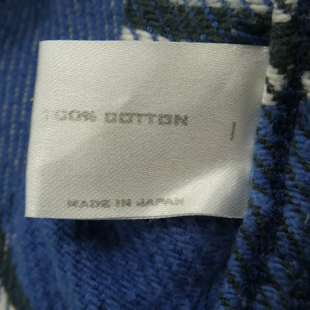 NUMBER(N)INE ナンバーナイン 05AW ハイストリート期 宮下貴裕期 アーカイブ THS刺繍 加工 チェック フランネル フード付き 長袖 シャツ マルチカラー系 4【中古】