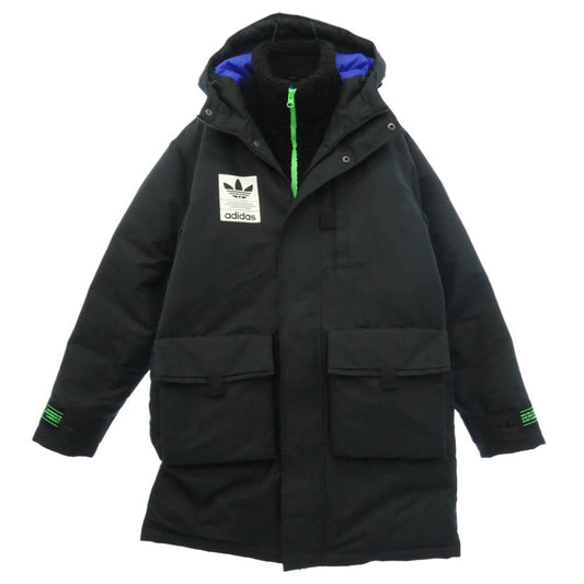 adidas アディダス H58062 2 IN 1LAYERED DOWN JACKET レイヤード ダウンジャケット フリース ベスト ブラック系 S【中古】