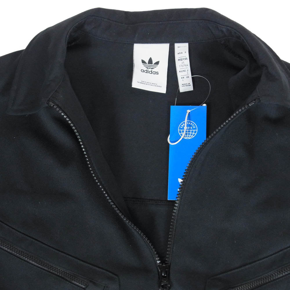 adidas アディダス HC4540 ADICOLOR TREFOIL TWILL BLOUSON トレフォイル ツイル ジップアップ ブルゾン ジャケット ブラック系 L【中古】