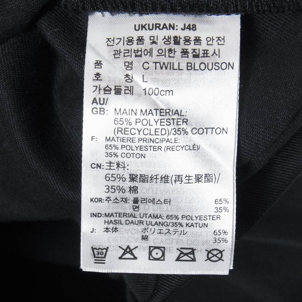 adidas アディダス HC4540 ADICOLOR TREFOIL TWILL BLOUSON トレフォイル ツイル ジップアップ ブルゾン ジャケット ブラック系 L【中古】