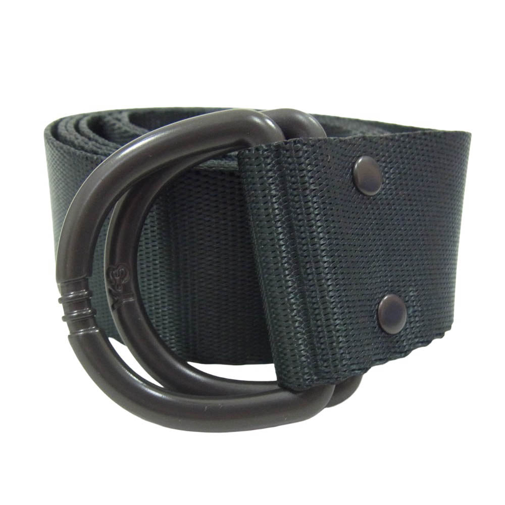 Y-3 Yohji Yamamoto ワイスリー ヨウジヤマモト LOGO BELT ロゴ プリント Dリング ベルト ブラック系【美品】【中古】