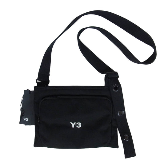 Y-3 Yohji Yamamoto ワイスリー ヨウジヤマモト IR5791 SACOCHE ロゴ 刺繍 サコッシュ ショルダーバッグ ブラック系【中古】