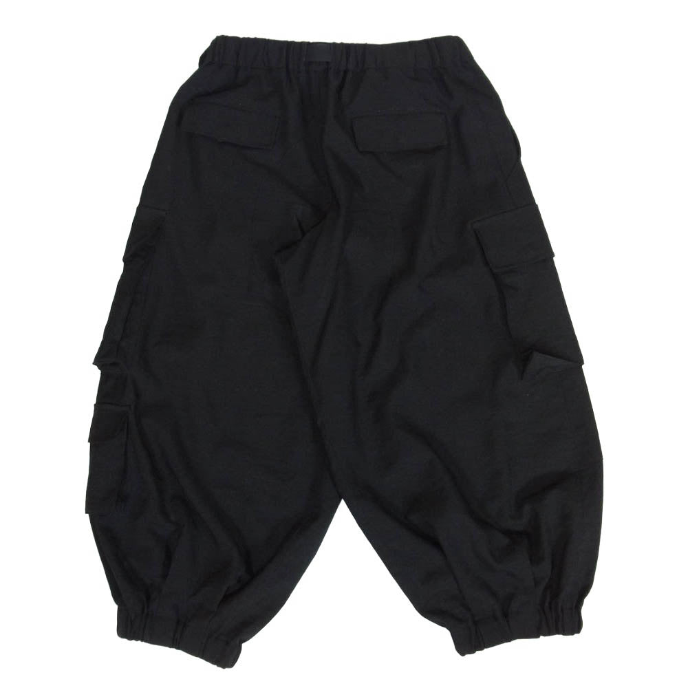 Y-3 Yohji Yamamoto ワイスリー ヨウジヤマモト 22SS HG6078 M CH1 CARGO PANTS ワイド ベルト カーゴパンツ パラシュートパンツ ブラック系 S【中古】
