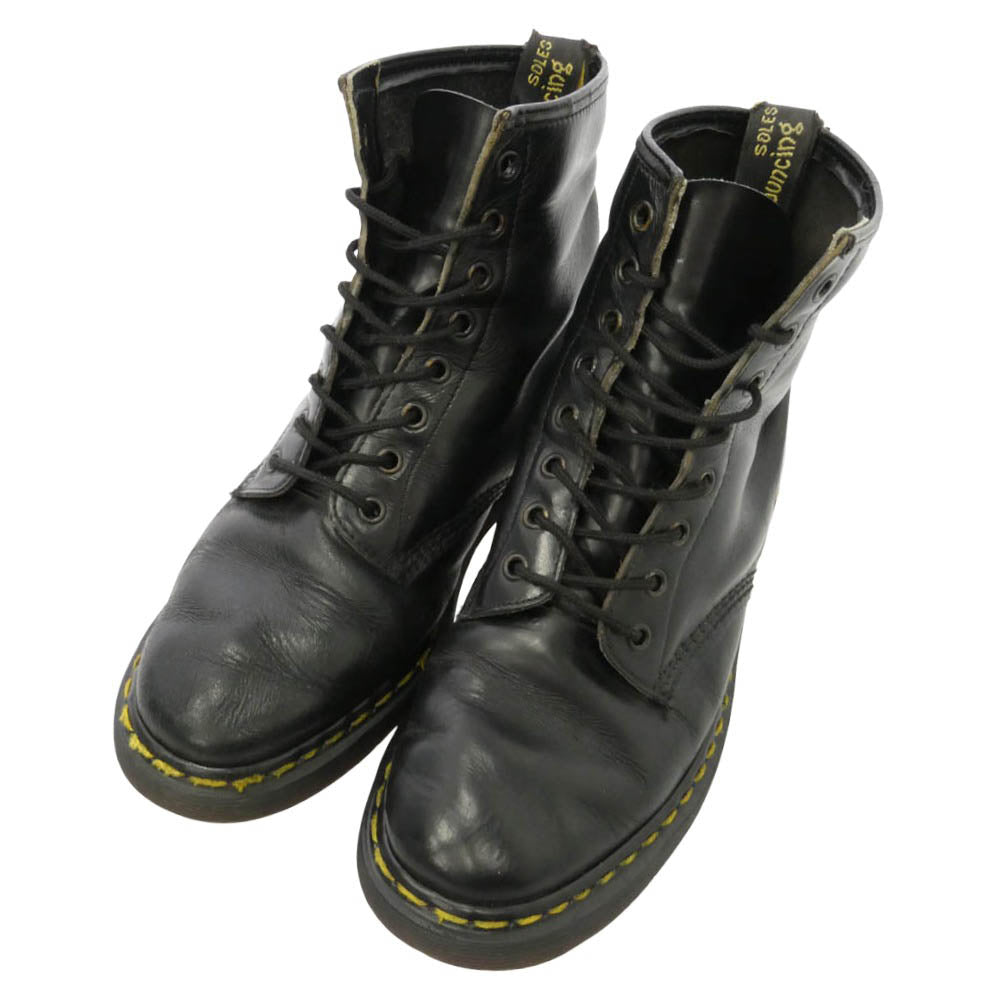 Dr.Martens ドクターマーチン MADE IN ENGLAND 英国製 8ホール ブーツ ブラック系 サイズ表記なし【中古】