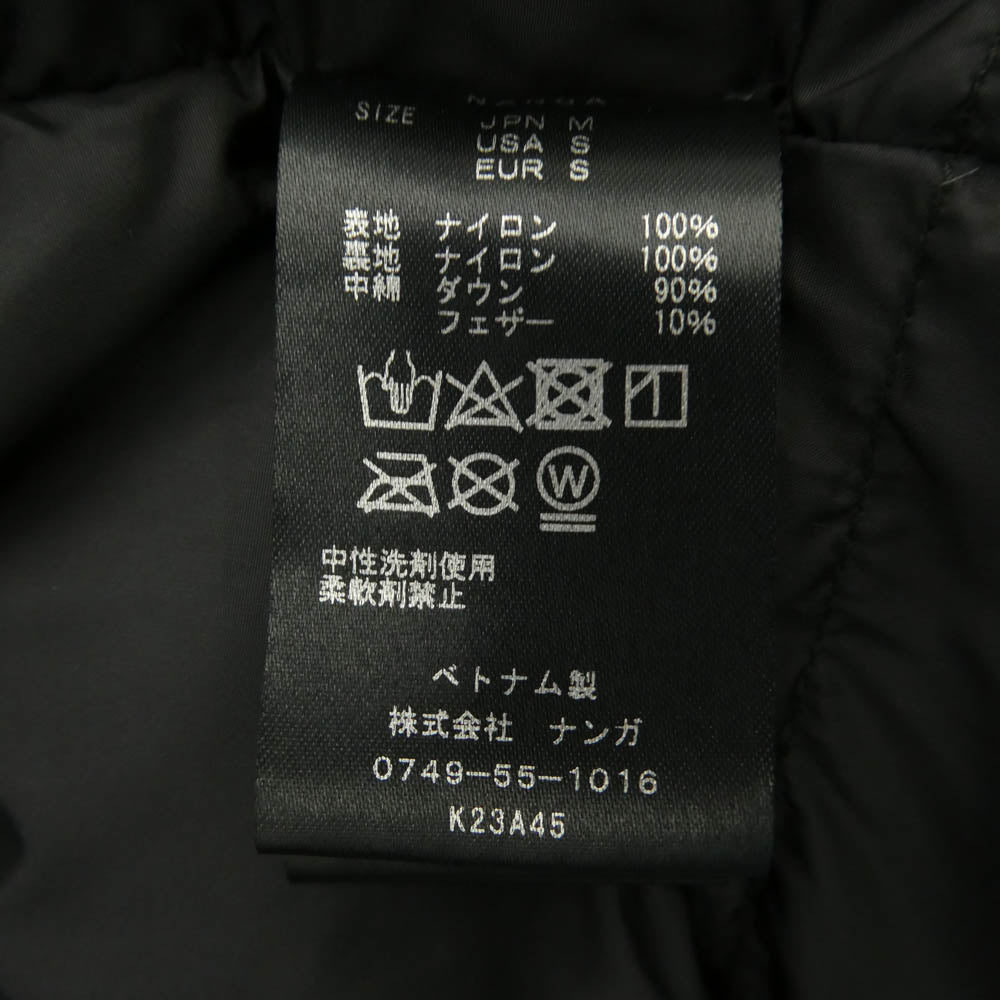 NANGA ナンガ AURORA DOWN JACKET オーロラ ダウン フード ジャケット ブラック系 M【中古】