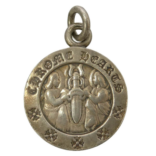 CHROME HEARTS クロムハーツ（原本無） CHRM ANGL MDL エンジェル メダル チャーム V2 ネックレストップ シルバー系【中古】