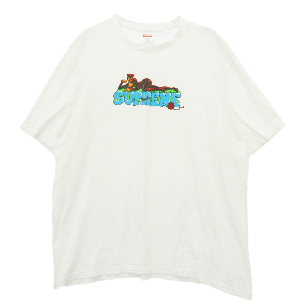 Supreme シュプリーム 22AW Catwoman Tee キャットウーマン プリント 半袖 Tシャツ ホワイト系 XL【中古】