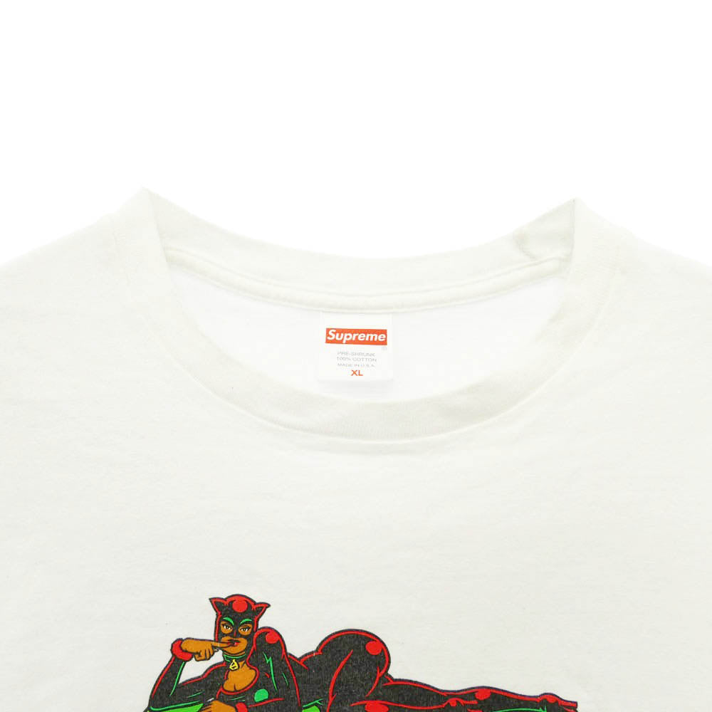 Supreme シュプリーム 22AW Catwoman Tee キャットウーマン プリント 半袖 Tシャツ ホワイト系 XL【中古】