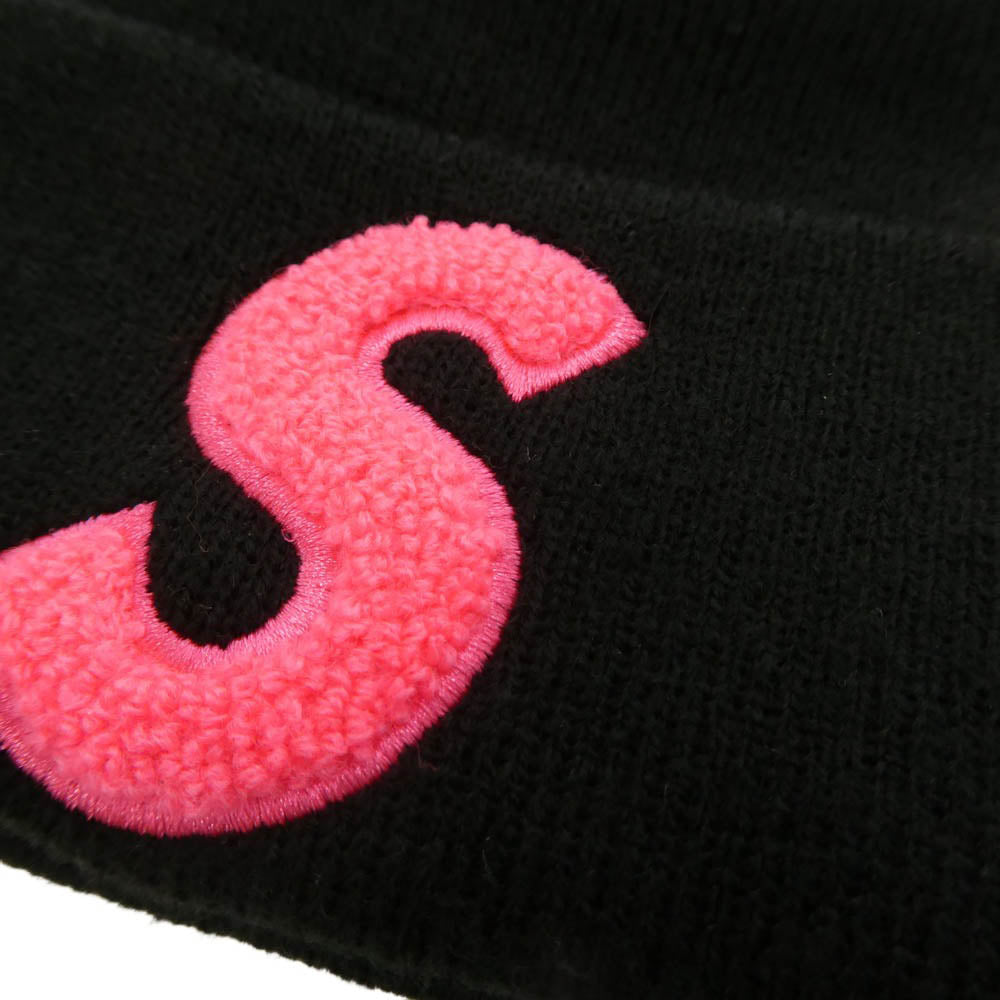Supreme シュプリーム NEW ERA ニューエラ 19AW × NEW ERA ニューエラ S Logo Beanie Sロゴ ビーニー ニットキャップ ブラック系【中古】