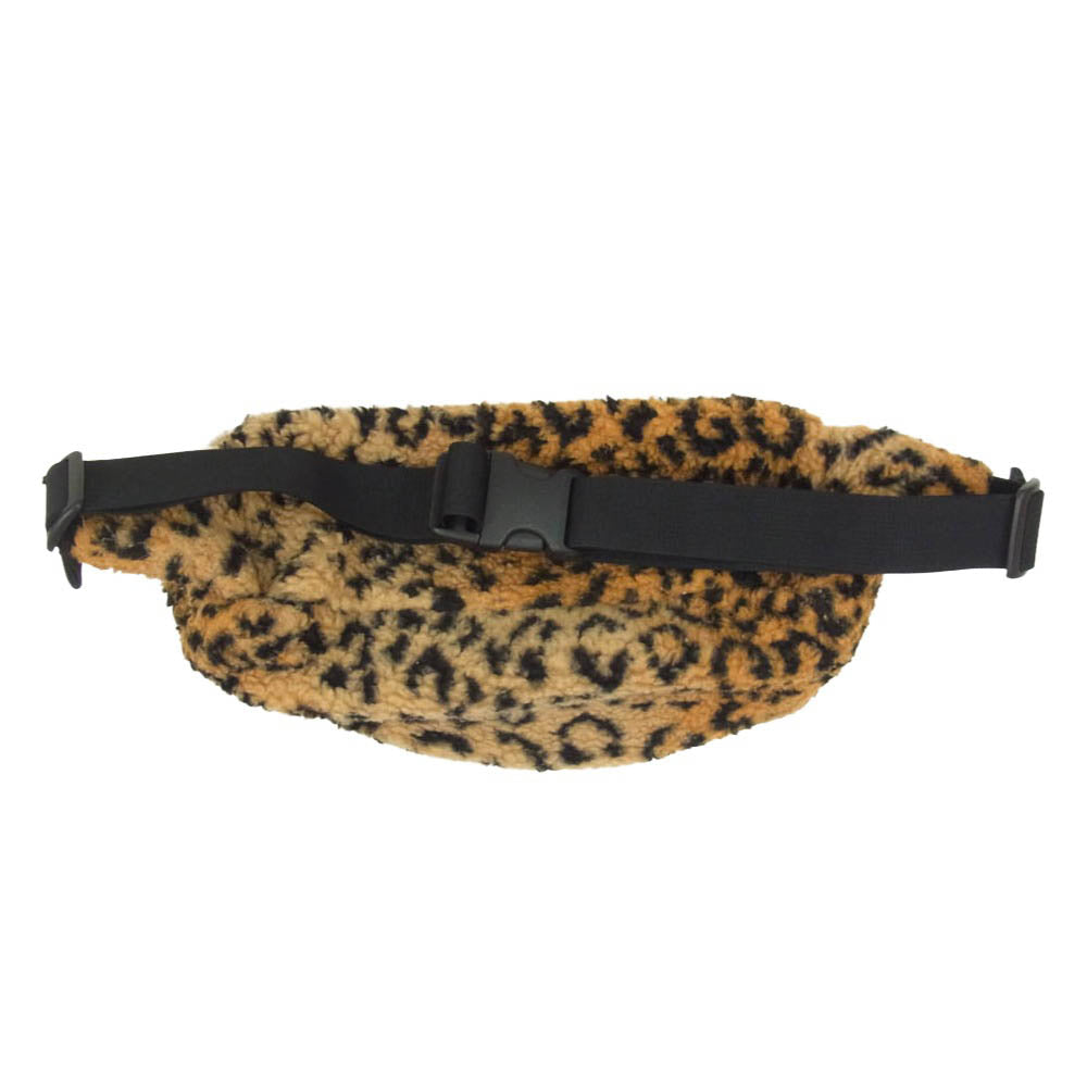 Supreme シュプリーム 17AW Leopard Fleece Waist Bag レオパード フリース ウエスト ショルダーバッグ ブラウン系 ブラック系【中古】